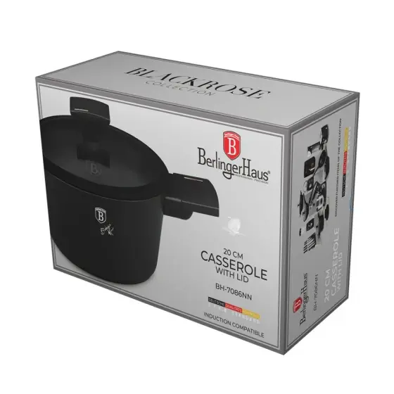 Calitate înaltă Cratiță cu capac, 20 cm, colecția Monaco - BH/7086