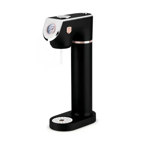 Aparat de preparat apă carbogazoasă cu 2 sticle și barometru, negru-rose gold - BH/8554N Bestseller