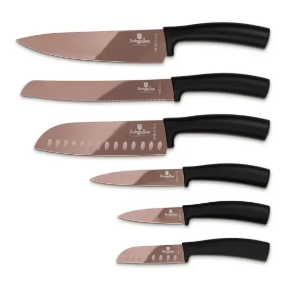 Promoție Set 6 piese cuțite, rose gold - BH/2611