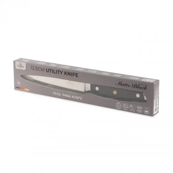 Cuțit utilitar, 12,5 cm, negru - BH/3132 Preț mic