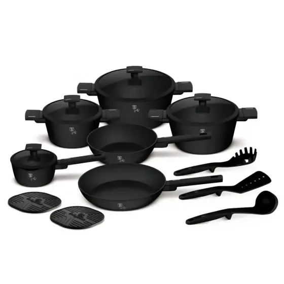 Set vase de gătit 15 piese, colecția Matte Black - BH/8198NN Disponibil imediat