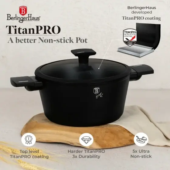 Set vase de gătit 10 piese, colecția Matte Black - BH/8197NN Ofertă de sezon