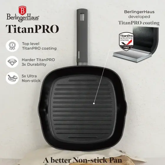 Tigaie grill, 28 cm, Anthracite Collection - BH/8126 Comandă acum