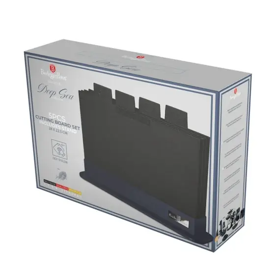 Set 5 bucăți tocător, albastru mat - BH/8758 Reducere extra