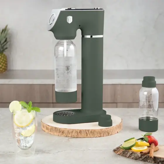 Cumpără acum Aparat de sifon cu 2 sticle și barometru, verde mat - BH/9785N