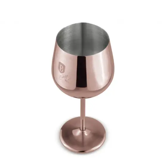 Set 2 pahare de vin metalice, rose gold - BH/8658 Cel mai vândut