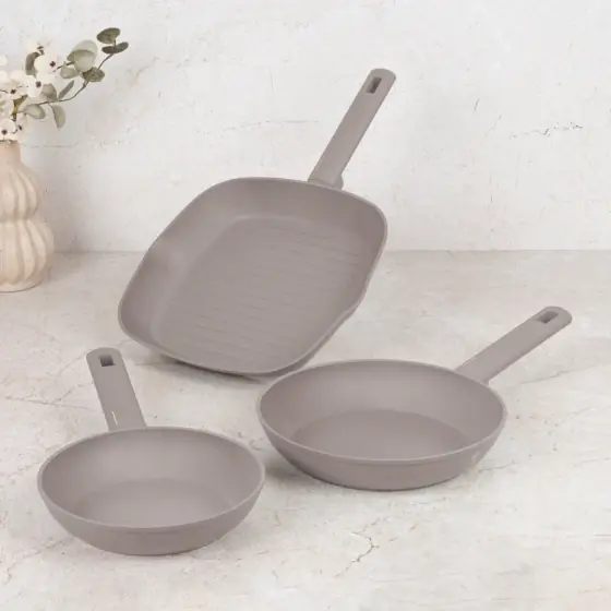 Set tigăi 3 piese, colecția Taupe - BH/8109 Chilipir