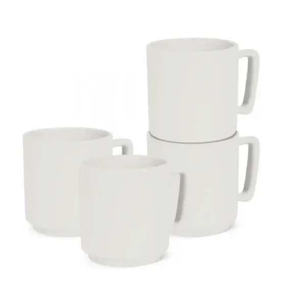 Set 4 căni, crem mat - BH/10010 Reducere extra