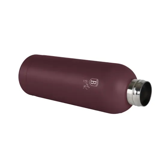 Preț mic Termos cu capac din bambus, 0,5L, bordeaux mat - BH/8840