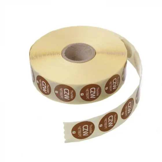 Reduceri Etichete zilnice de siguranță alimentară de unică folosință, HENDI, 2000 buc. rola, ø19xmm