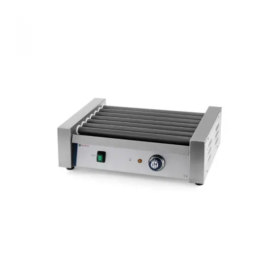 Bestseller Grill tip rola pentru carnati, Inox, cu 7 role de latime 42 cm, 740 W, Hendi, strad anti-aderent, temperatura reglabila pana la 150 C