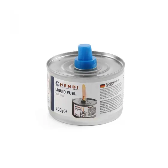 Combustibil lichid cu fitil pentru chafing dish - set 6 cutii de 200 gr - timp ardere 6 ore, Hendi Livrare rapidă