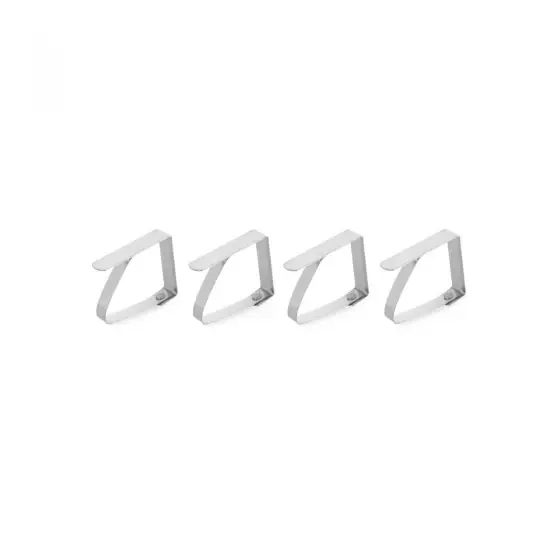 Calitate înaltă Set 4 bucati cleme pentru prins fata de masa, inox, 50x(H)40 mm, Hendi