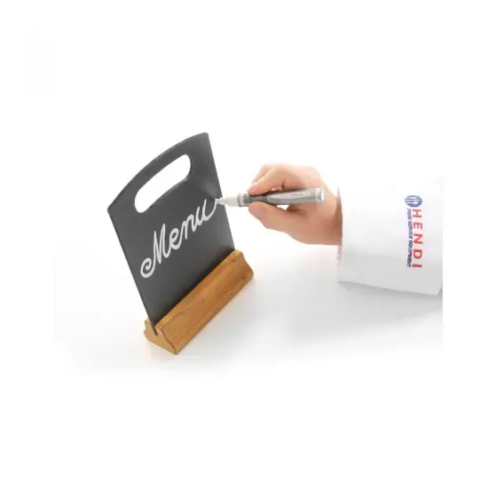 Cel mai bun preț Set 2 x Tabla pentru meniu, suport lemn, 150x230 mm, Hendi