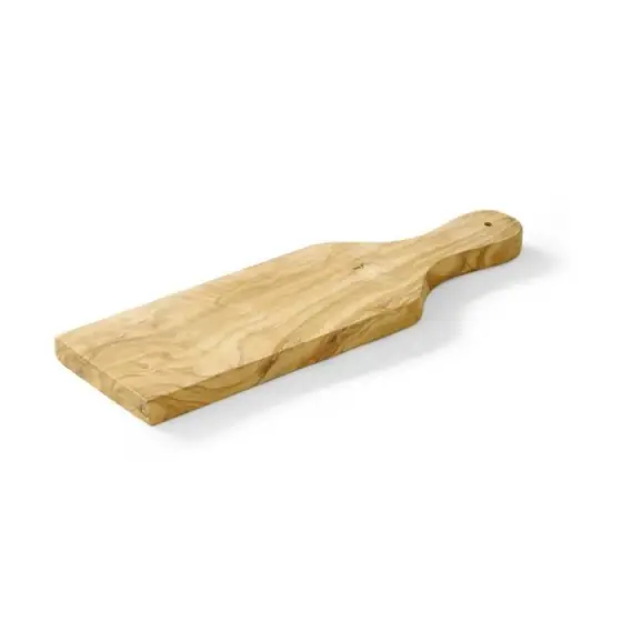 Livrare rapidă Tocator pentru prezentare si servire branzaturi cu maner, Hendi, lemn de maslin, 600x200x(H)18 mm