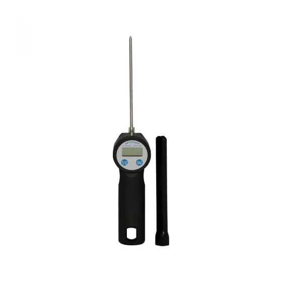 Termometru bucatarie digital, rezistent la apa, interval masurare -50/+300 gr C, gradatie 0,1 gr C, sonda inox 12 cm, capac protectie, 5x(H)29 cm, Hendi Cel mai vândut