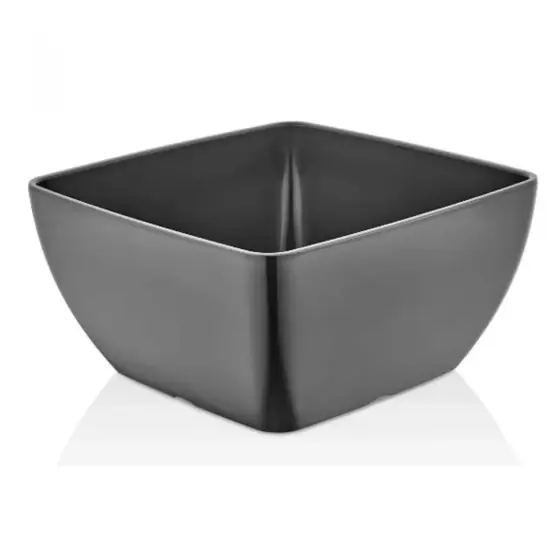 Retur gratuit Bol pătrat din melamină, grafit, 250x250x(h)120mm Fine Dine