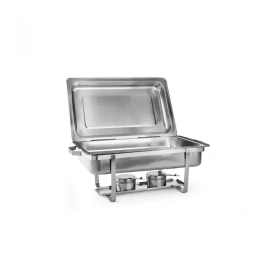 Set 2 Chafing dish Gastronorm GN1/1, adancime 65 mm, 9lt, inox, Hendi Premium