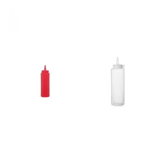 Preferatul clienților Sticlă dispenser 700ml roșie + Sticlă dispenser 700ml transparentă
