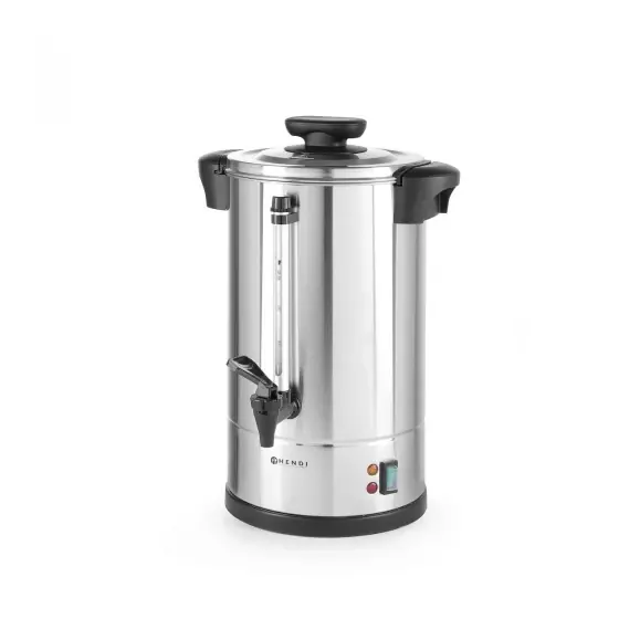 Boiler pentru bauturi calde cu pereti dubli Hendi, 2250 W, 20 L, Temp 30 - 100?C , Argintiu, sistem inchidere "Twist-lock", Inox, 360x380x(H)598 mm Ofertă exclusivă