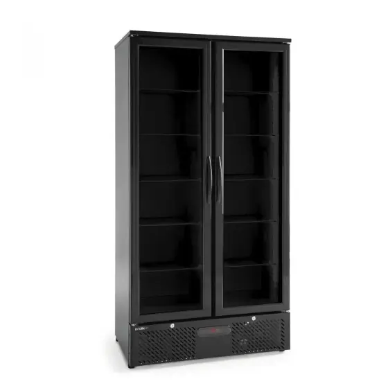 Nu rata Vitrina bar cu două uși, Arktic, 384L, Negru, 220-240V/365W, 900x530x(H)1820mm
