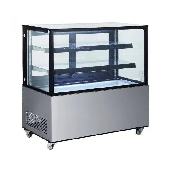 Vitrina frigorifica de prezentare interval temp. 2/6?C, corp inox, 510 litri, 490 W ARKTIC by Hendi, 1515x675x(H)1210 mm, Clasa energetica C Plată sigură