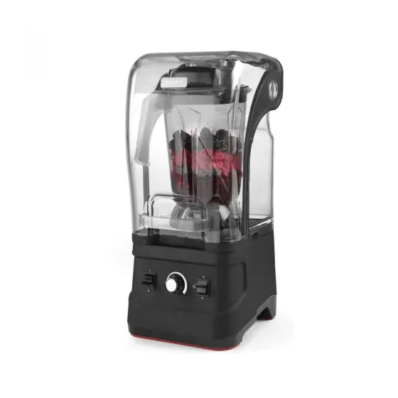 Plată sigură Blender cu capac amortizare zgomot, 1680W, cana 2,5 lt policarbonat, pana la 24800 rpm, Hendi, 252x258x(H)547 mm, potrivit si pentru uz profesional