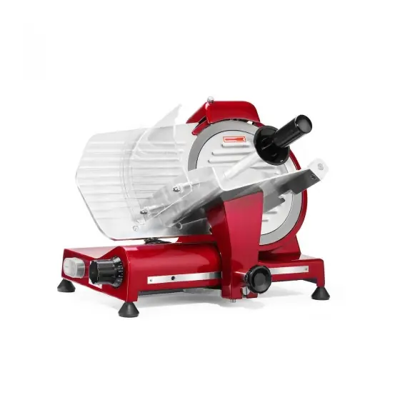 Feliator Hendi Profi Line 220, Rosu, 320 W, 485x420x(H)395 mm, Inox, grosime de taiere reglabila de la 0 la 12 mm Plată securizată