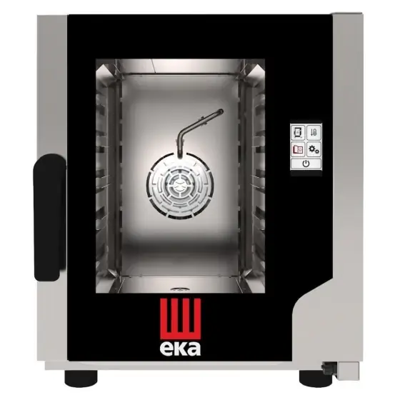 Ofertă limitată Cuptor Tecnoeka cu convectie si abur – Evolution New 5 x GN 2/3, electric, cu pulverizare directa, control cu ecran tactil, GN 2/3, 230V, 3200W