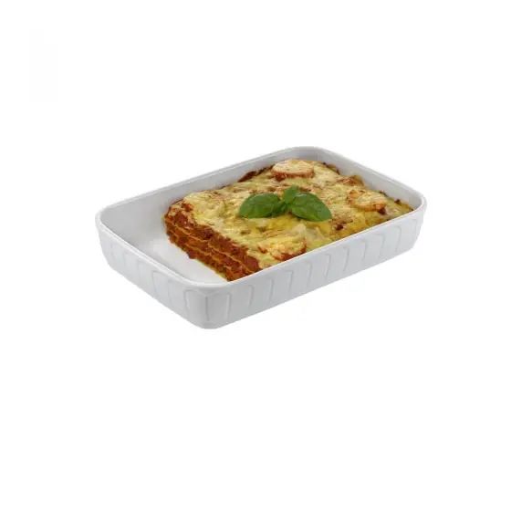 Chilipir Vas cuptor dreptunghiular, Hendi, din portelan termorezistent pana la 600 gr C, 375x260x75 mm