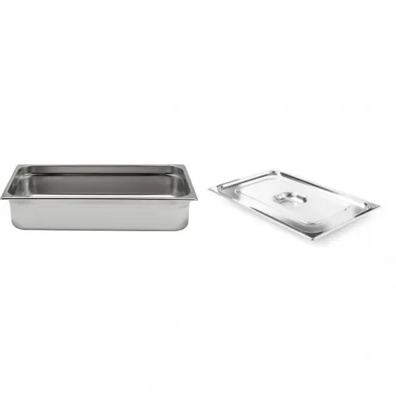 Pachet Tava Hendi Gastronorm GN 1/1 100 mm 13.2 lt - gama Profi Line, otel inoxidabil plus Capac Hendi Gastronorm fara fanta pentru lingura servire GN 1/1 - gama Profi Line, otel inoxidabil Cumpără acum