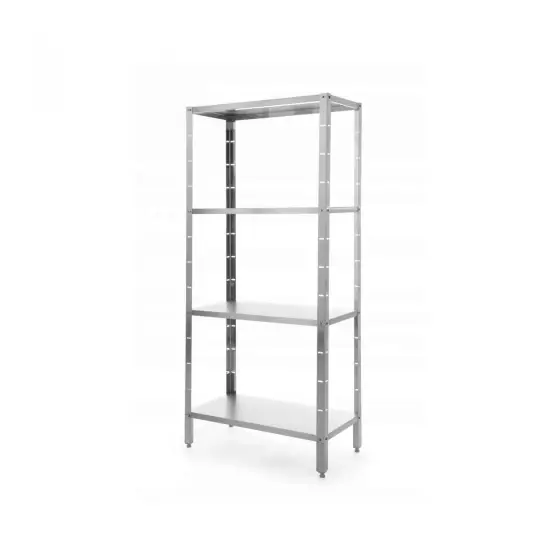 Expediere rapidă Raft metalic pentru depozitare cu 4 polite, sustine 50 kg/polita, Inox, 1000x500 (H) 1800 mm, Revolution by Hendi