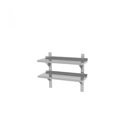 Bestseller Raft de perete dublu reglabil, cu doua suporturi din otel, HENDI,800x300x(H)600mm