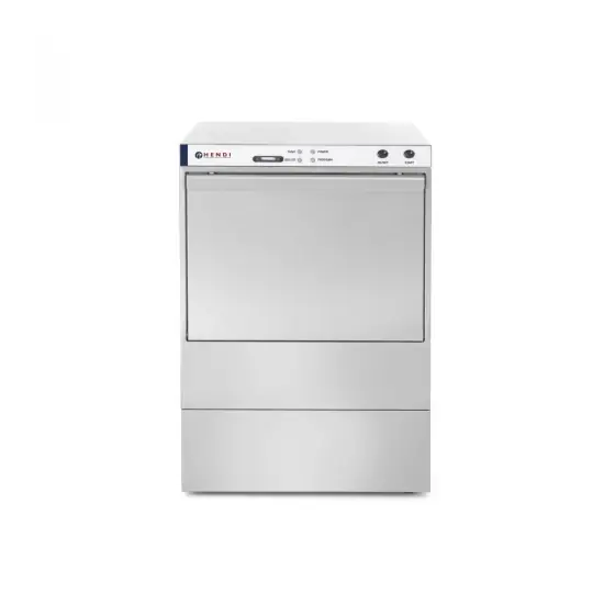 Comandă acum Masina profesionala de spalat vase K 50 cu pompa de detergent 50 x 50 control electromecanic 400 W Hendi Inox 570x600(+370)x(H)830 mm