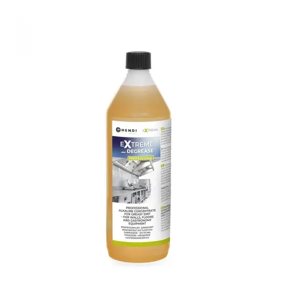 Detergent profesional concentrat pentru petele grase, pereti, podele si echipamente de catering 1 L Hendi Ofertă specială
