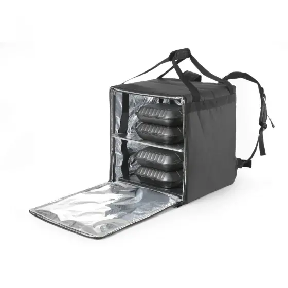 Rucsac termoizolant cu bretele pentru livrare, Hendi, poliester impermeabil izolat cu spuma PE si folie de aluminiu, 410x400x(H)470mm Ofertă limitată