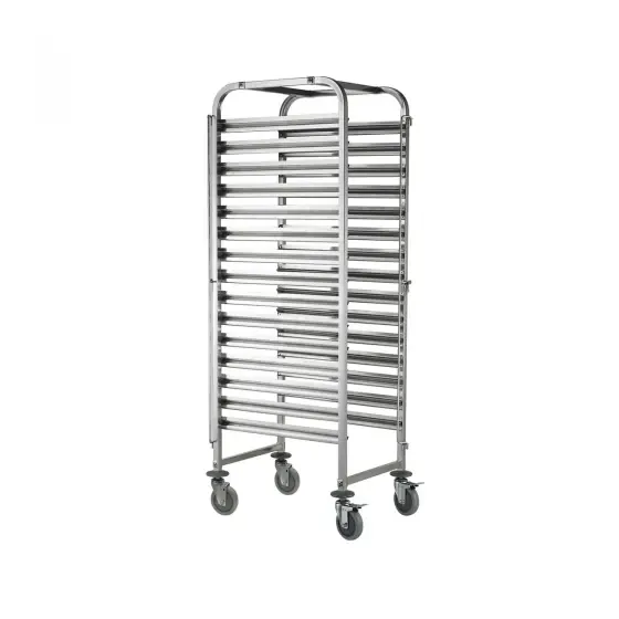 Vezi acum Carucior mobil pt debarasare tavi - pt 15 tavi 60x40 cm- structura inox - 690x515x(H)1695 mm, Hendi