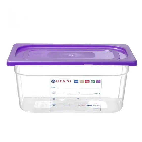 Capac Gastronorm mov, GN 1/3, Hendi, 325x176 mm, HACCP, polipropilena Chilipir