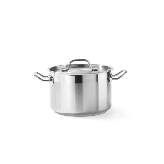 Oala / cratita cu capac 23,5 Lit, 36 cm diametru x23 cm inaltime, inox, gama Hendi Profi Line, potrivita si pentru uz profesional Doar azi