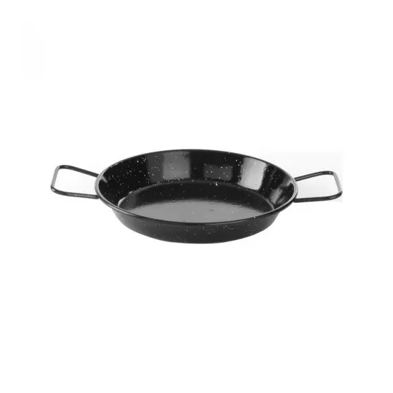 Ieftin Tigaie paella cu 2 manere, otel emailat, 20 cm diametru x 3,6 cm inaltime , Hendi, potrivita si pentru servire