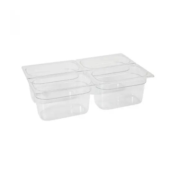 Lichidare de stoc Tava Hendi Gastronorm GN 1/4 150 mm 4 lt - policarbonat transparent