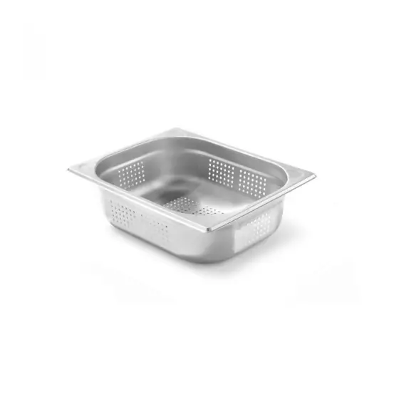 Tava Hendi perforata Gastronorm GN 1/2 100 mm 5.6 lt - gama Kitchen Line, otel inoxidabil Doar azi