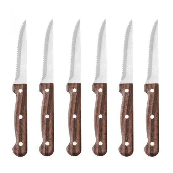 Cel mai vândut Cutit de friptura - 6 buc, HENDI, Profi Line, Brown, 6 buc., (L)210mm