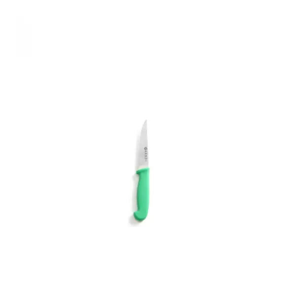 Cutit universal, lama inox zimtata de 10 cm, lungime cutit 20.5 cm, maner verde, Hendi, respecta normele de igiena HACCP Plată sigură