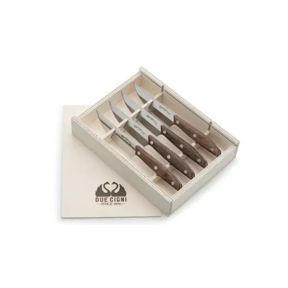Set 4 Cutite Steak America Due Cigni - Lama 230mm, Otel X50CrMoV15 Nu rata