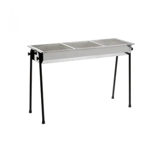 Noutate Gratar carbuni, inox, cu 3 gratare 345x345 mm fiecare, 1145x380x(H)770 mm, Hendi Resto, potrivit si pentru uz profesional