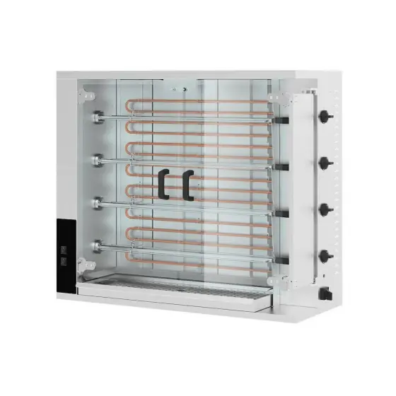 Ofertă de sezon Rotisor electric profesional Hendi, pentru 16 - 20 pui,inox, 2 viteze de rotatie 1150x550x(H)980 mm