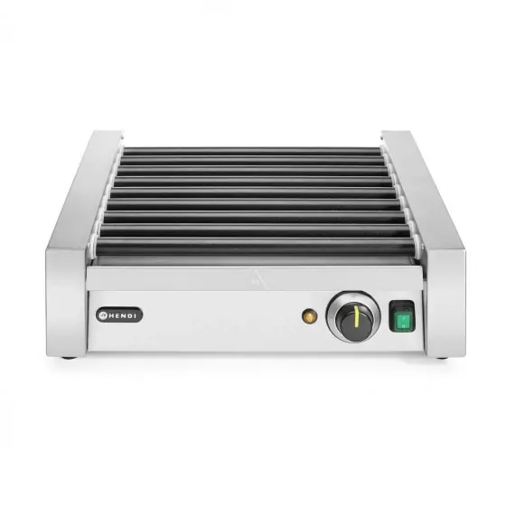 Grill rola pentru carnati, 9 role latime 42 cm, , 940 W, role cu strat anti-aderent, corp inox, Hendi Reducere de preț