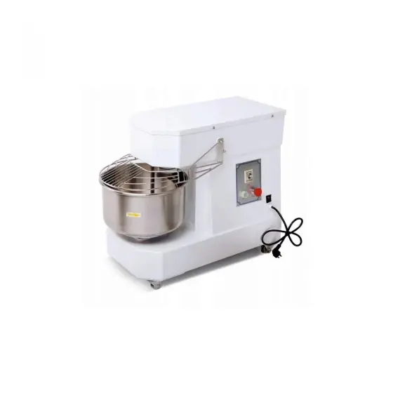 Cel mai vândut Mixer planetar spirala cu vas detasabil 1 viteza echipat cu roti pivotante vas, capac si spirala din inox 18/10 Revolution by Hendi 10 litri 400 W, Viteza bol / carlig: 19/193 rpm, 730x300x (H) 635 mm
