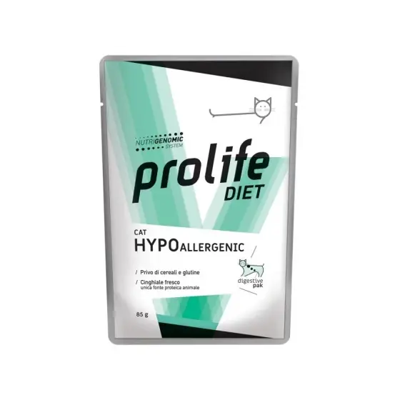 Disponibil imediat Hrana Umeda Dietetica Pentru Pisici Prolife Hypoallergenic Plic 85G